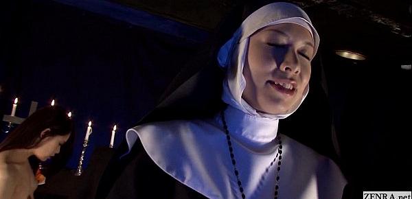  Subtitled HD Japanese schoolgirl spies lesbian nuns